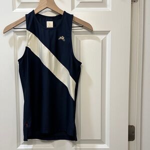 Tracksmith Navy Athletic Tank Stripe Women’s Small Van Cortlandt singlet